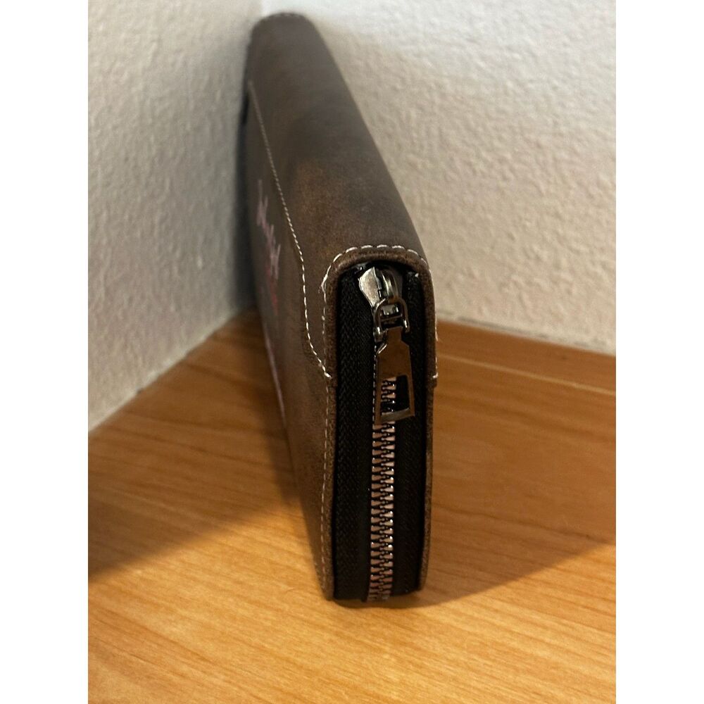 Dark Brown Dachshund-Themed Zip-Around Wallet NWT - Picture 2 of 5